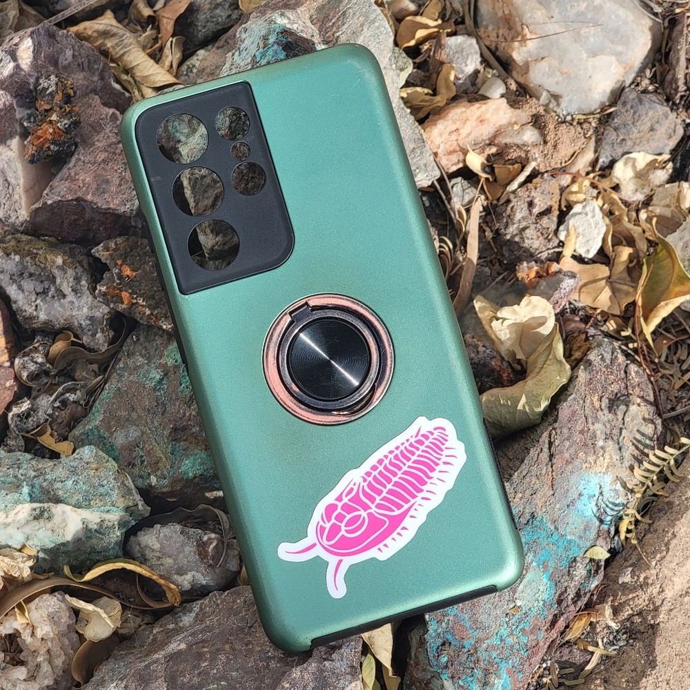 Trilobite Sticker | Neon Pink Fossil Sticker | Small - Picture 4 of 6